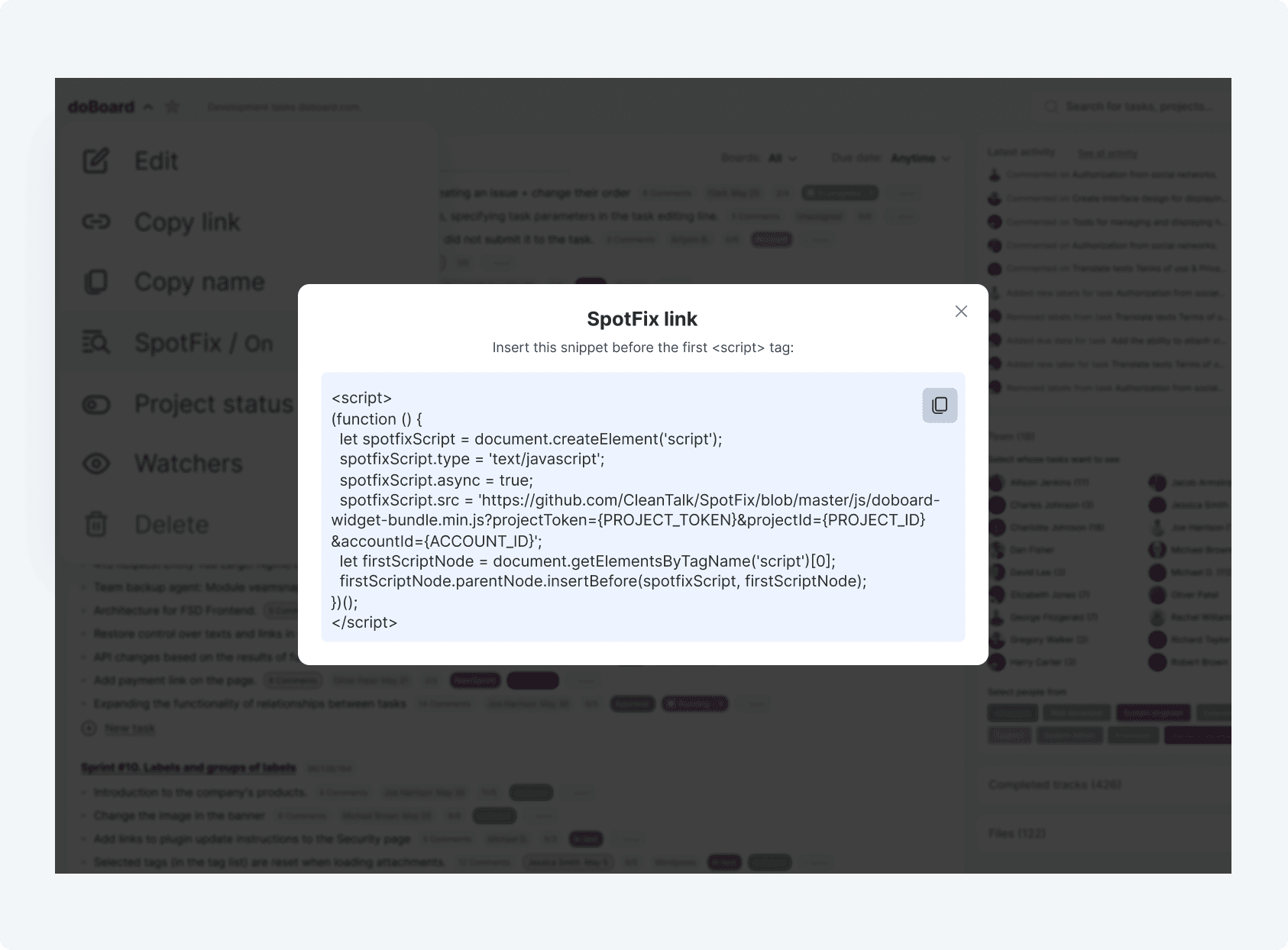 Spotfix Installation